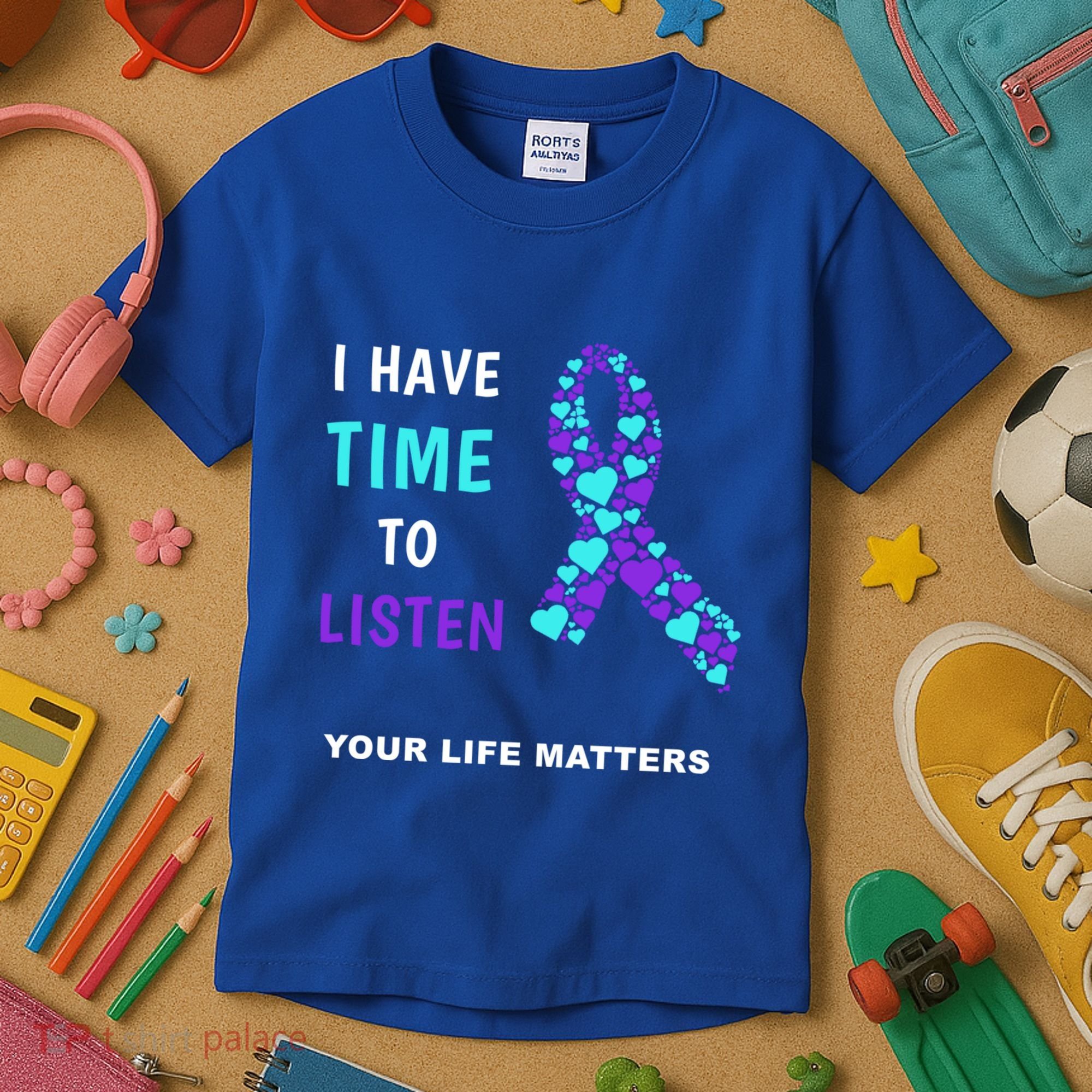 Ribbon Your Life Matters Gift Cool Gift Kids T-Shirt