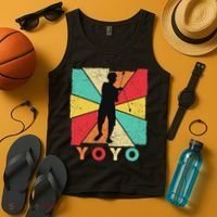 Retro Yoyo Lover Yoyo Toy Game Pastime Gift Yoyo Tank Top thumb 4