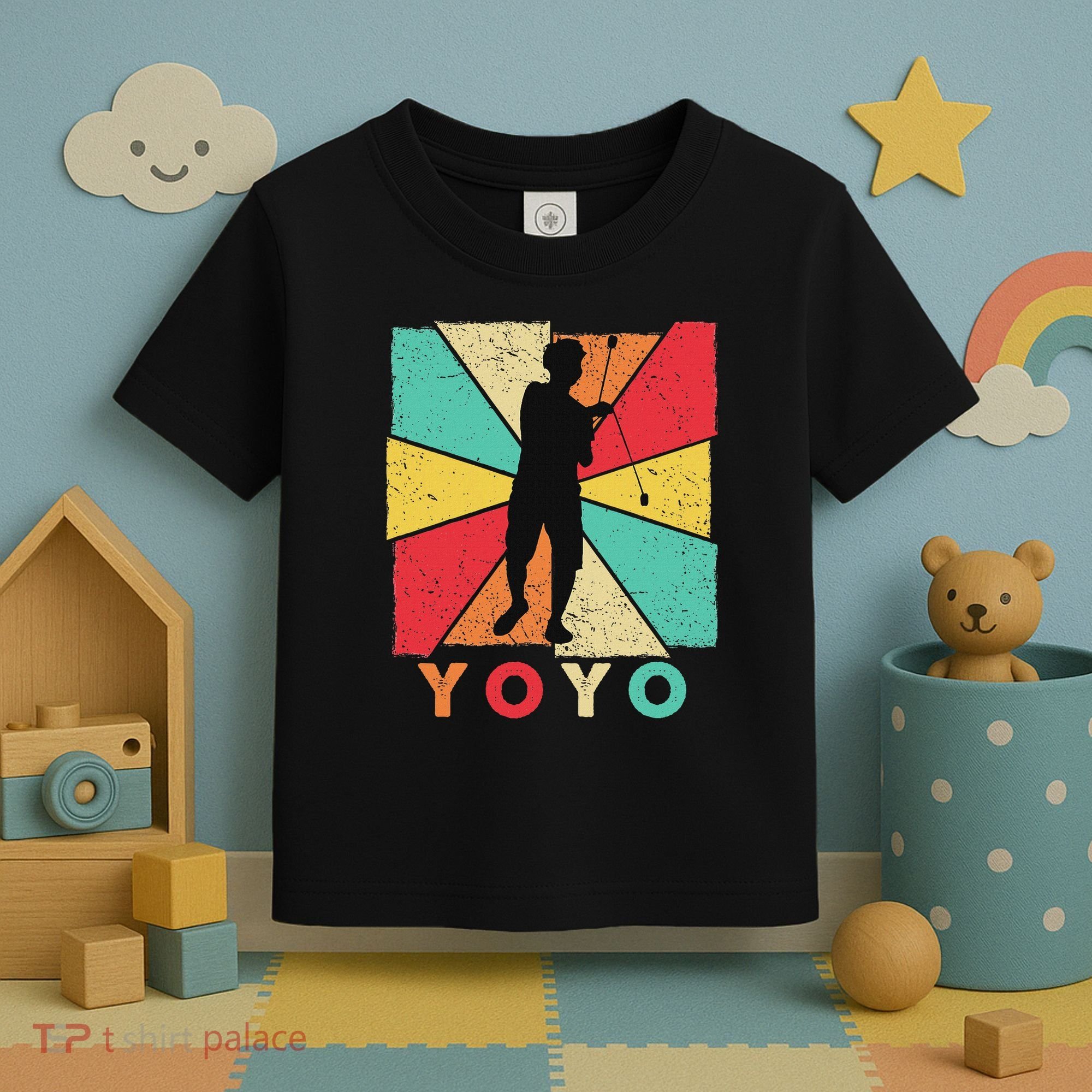 Retro Yoyo Lover Yoyo Toy Game Pastime Gift Yoyo Toddler T-Shirt