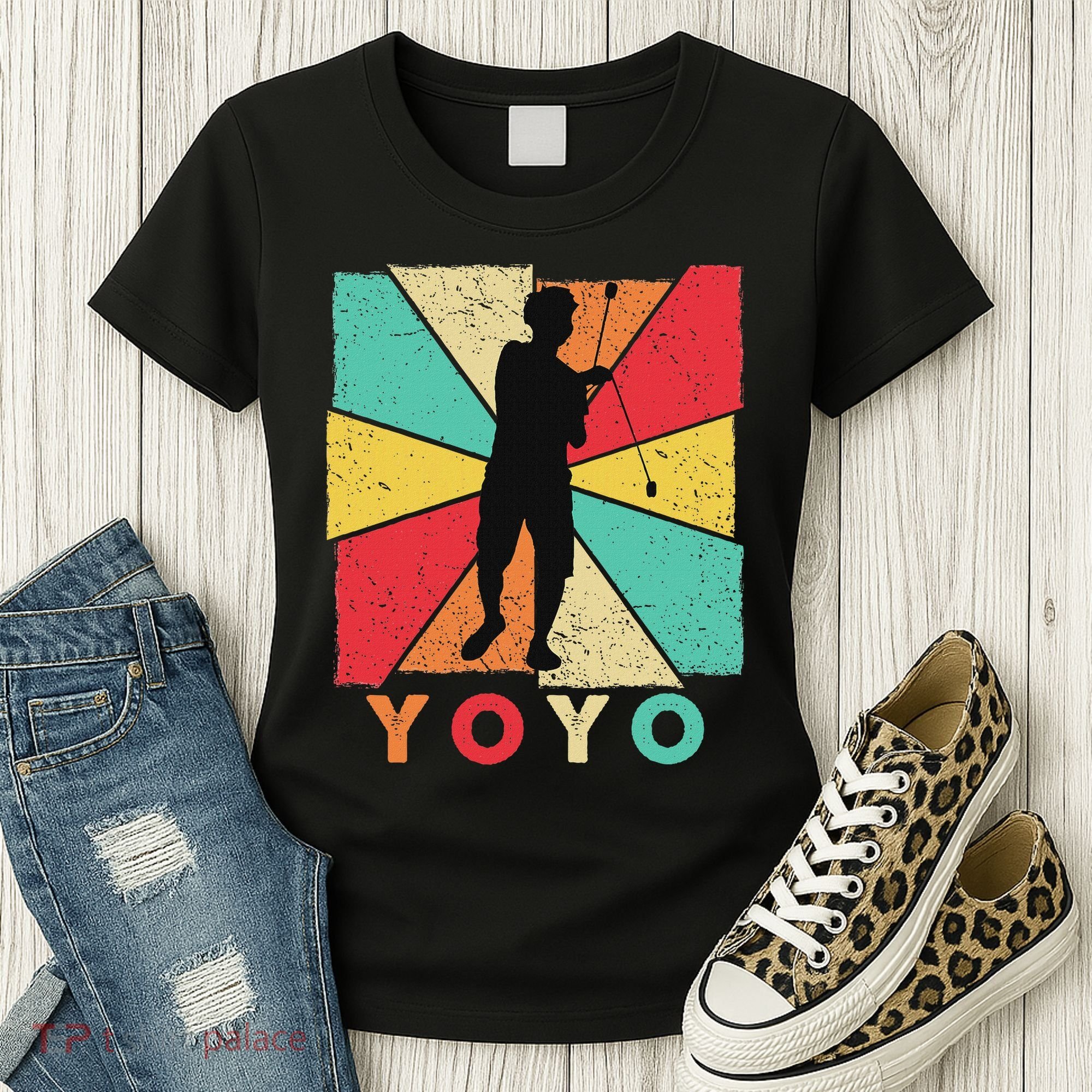 Retro Yoyo Lover Yoyo Toy Game Pastime Gift Yoyo Women's T-Shirt