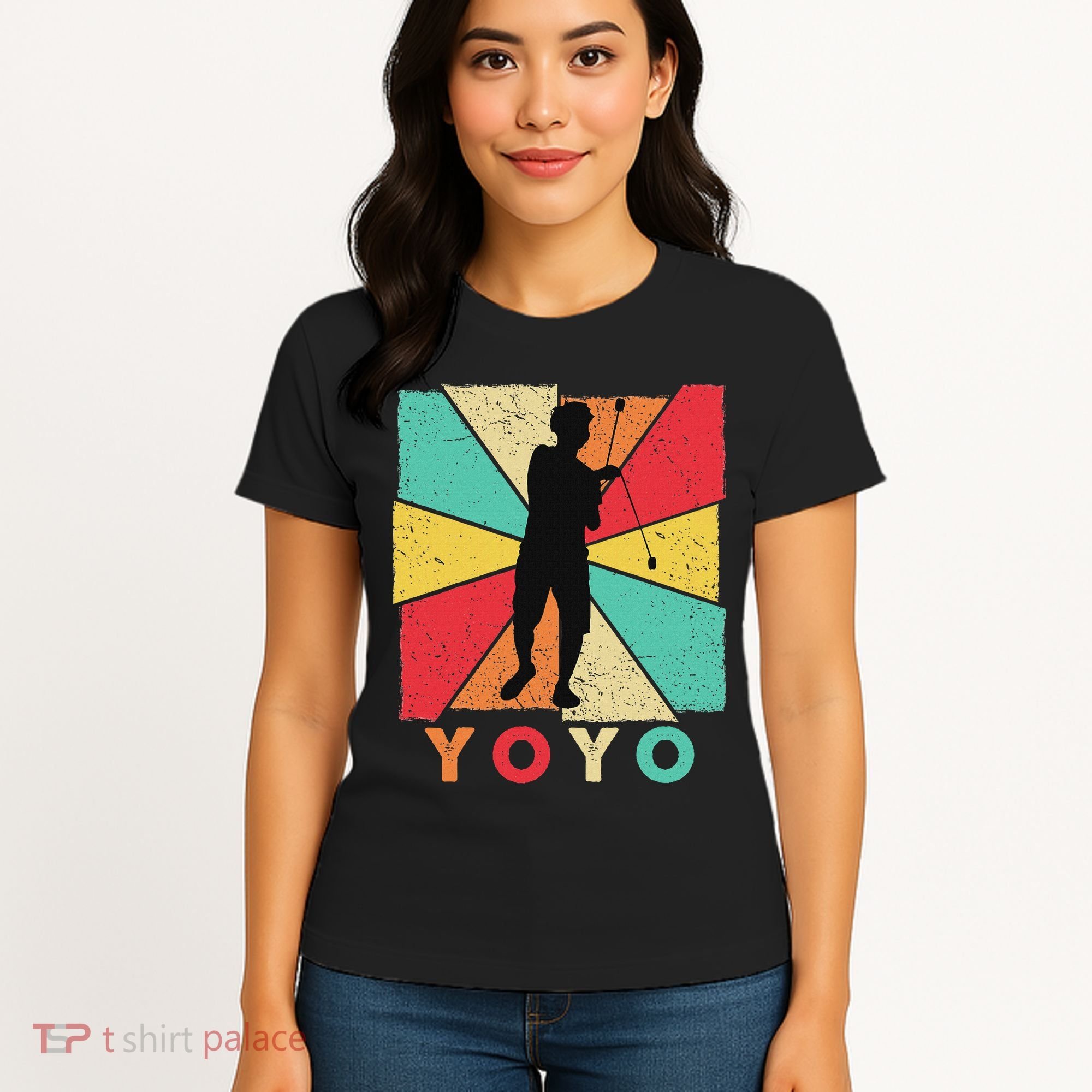 Retro Yoyo Lover Yoyo Toy Game Pastime Gift Yoyo Women's T-Shirt
