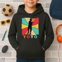 Retro Yoyo Lover Yoyo Toy Game Pastime Gift Yoyo Kids Hoodie thumb 2