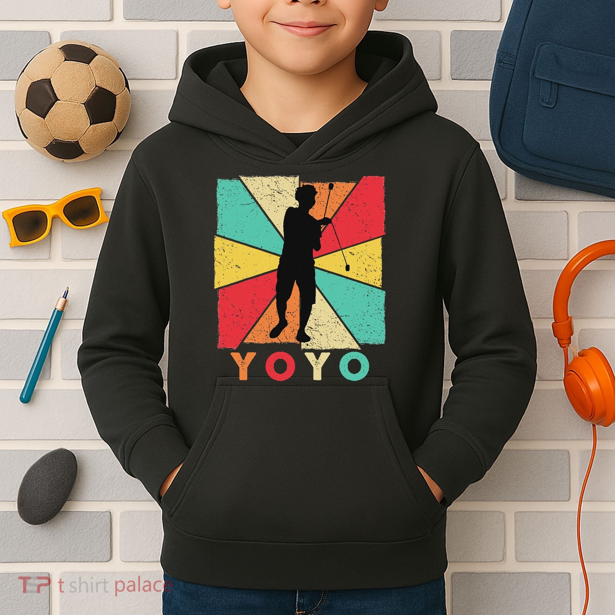 Retro Yoyo Lover Yoyo Toy Game Pastime Gift Yoyo Kids Hoodie