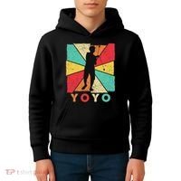 Retro Yoyo Lover Yoyo Toy Game Pastime Gift Yoyo Kids Hoodie thumb 4