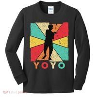 Retro Yoyo Lover Yoyo Toy Game Pastime Gift Yoyo Kids Long Sleeve Shirt thumb 0