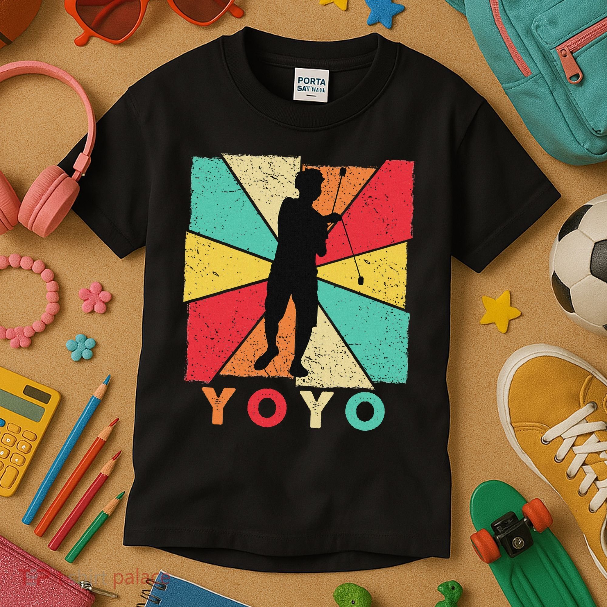 Retro Yoyo Lover Yoyo Toy Game Pastime Gift Yoyo Kids T-Shirt