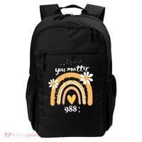 Rainbow You Matter 988 Suicide Prevention Awareness Ribbon Gift Backpack thumb 0