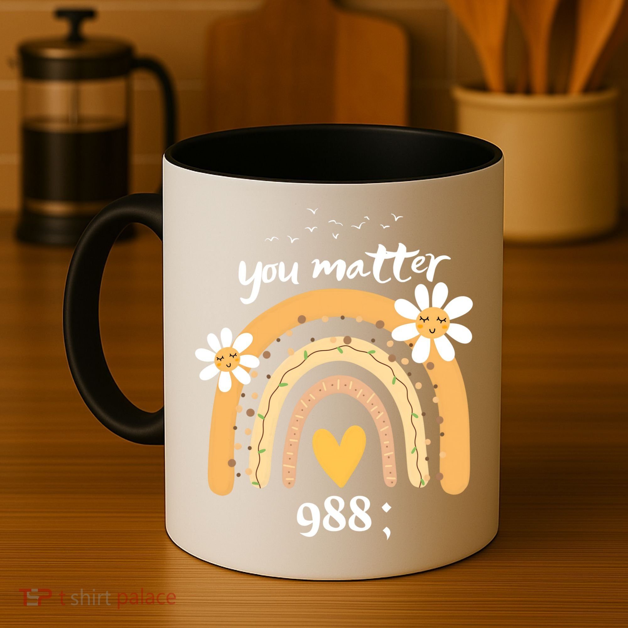 Rainbow You Matter 988 Suicide Prevention Awareness Ribbon Gift Coffee Mug