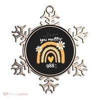 Rainbow You Matter 988 Suicide Prevention Awareness Ribbon Gift Ornament thumb 0