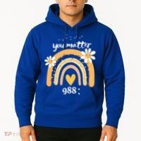 Rainbow You Matter 988 Suicide Prevention Awareness Ribbon Gift Hoodie thumb 2