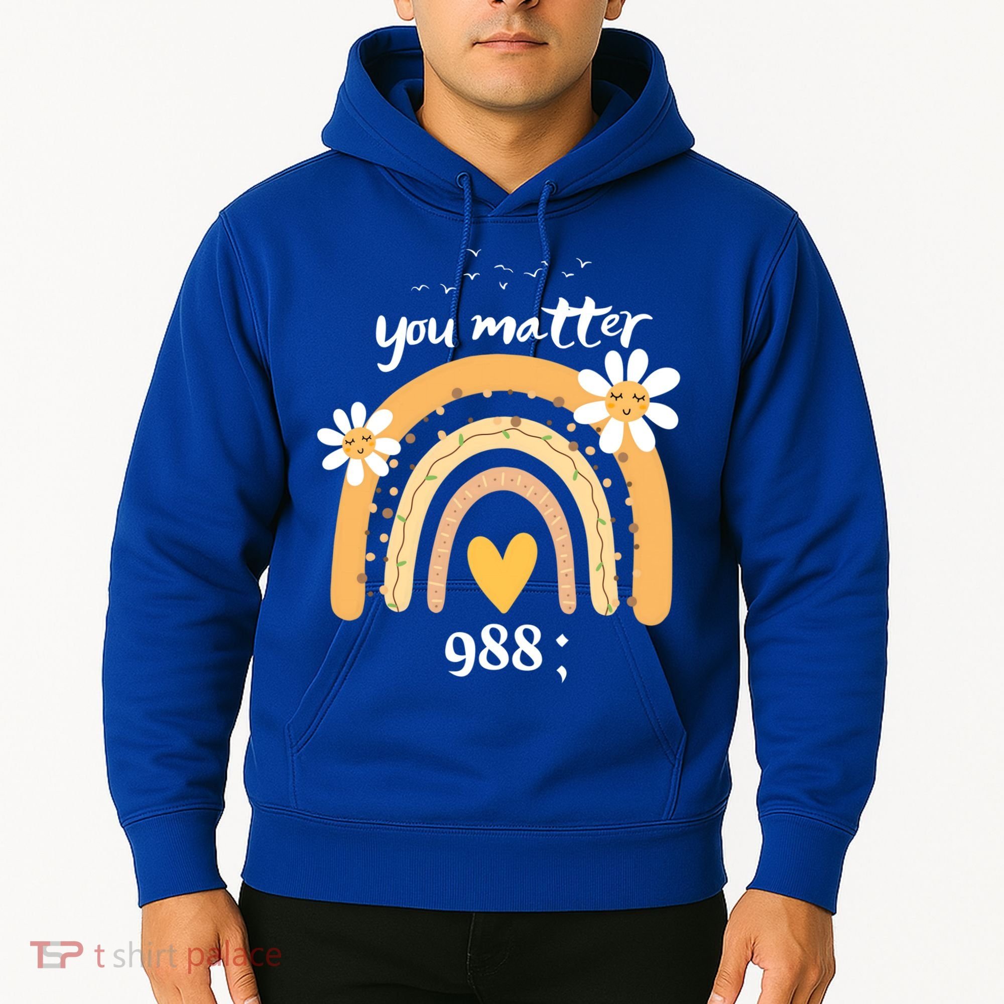 Rainbow You Matter 988 Suicide Prevention Awareness Ribbon Gift Hoodie