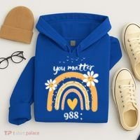 Rainbow You Matter 988 Suicide Prevention Awareness Ribbon Gift Hoodie thumb 4