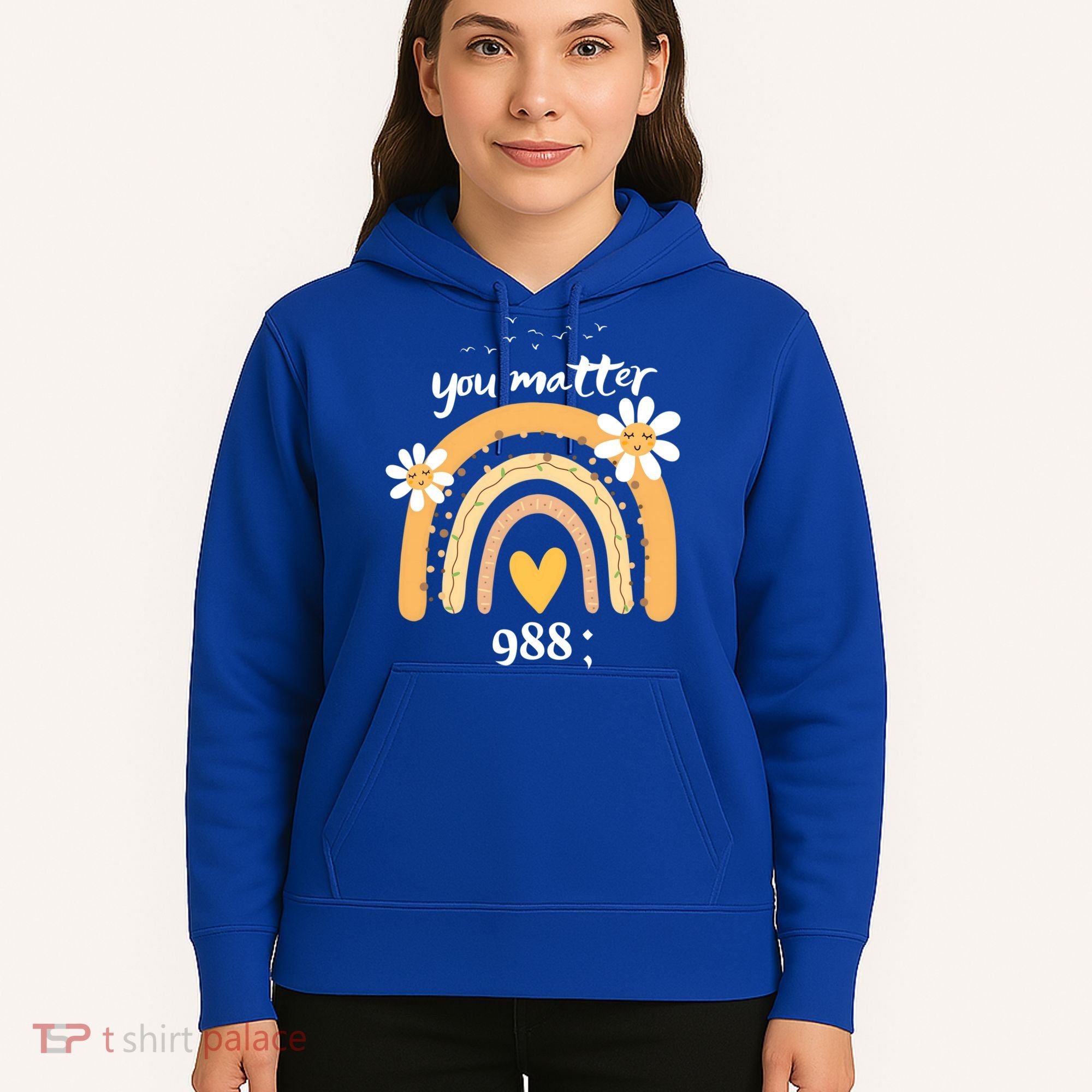 Rainbow You Matter 988 Suicide Prevention Awareness Ribbon Gift Hoodie