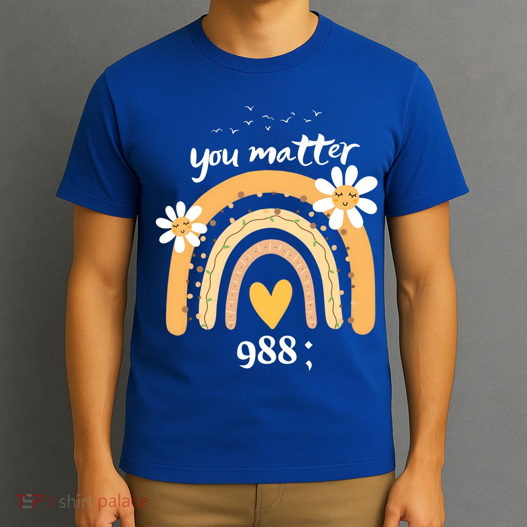 Rainbow You Matter 988 Suicide Prevention Awareness Ribbon Gift T-Shirt