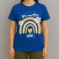 Rainbow You Matter 988 Suicide Prevention Awareness Ribbon Gift T-Shirt thumb 4