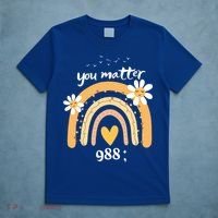 Rainbow You Matter 988 Suicide Prevention Awareness Ribbon Gift T-Shirt thumb 5