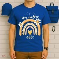 Rainbow You Matter 988 Suicide Prevention Awareness Ribbon Gift T-Shirt thumb 6