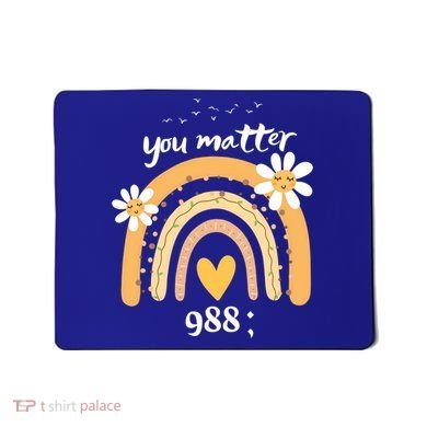 Rainbow You Matter 988 Suicide Prevention Awareness Ribbon Gift Mousepad