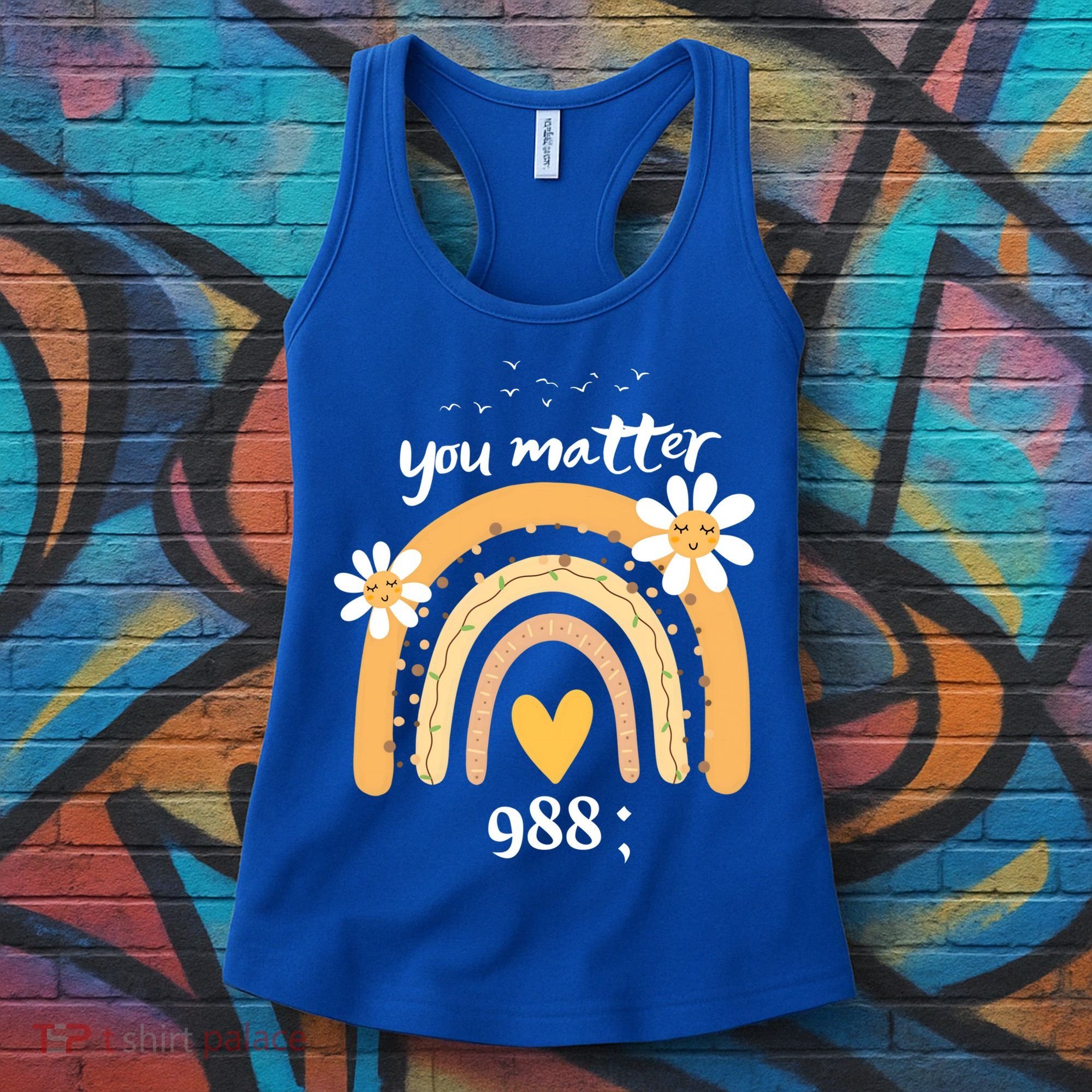 Rainbow You Matter 988 Suicide Prevention Awareness Ribbon Gift Women's Tank Top