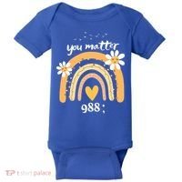 Rainbow You Matter 988 Suicide Prevention Awareness Ribbon Gift Baby Bodysuit thumb 0
