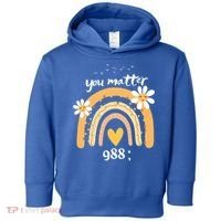 Rainbow You Matter 988 Suicide Prevention Awareness Ribbon Gift Toddler Hoodie thumb 0