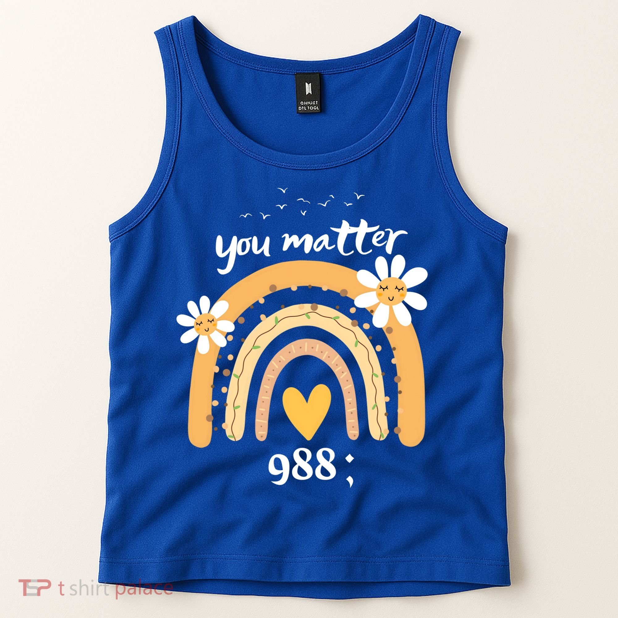 Rainbow You Matter 988 Suicide Prevention Awareness Ribbon Gift Tank Top