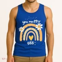Rainbow You Matter 988 Suicide Prevention Awareness Ribbon Gift Tank Top thumb 3