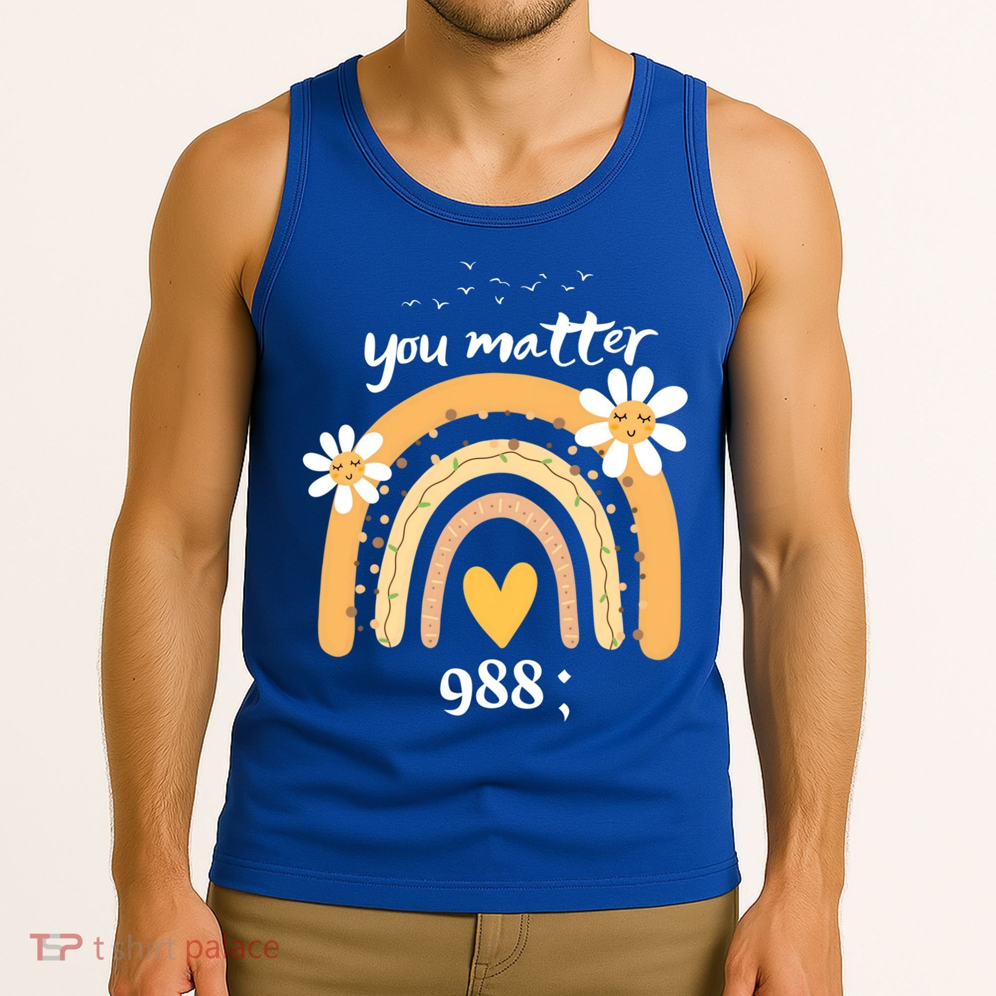 Rainbow You Matter 988 Suicide Prevention Awareness Ribbon Gift Tank Top