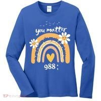 Rainbow You Matter 988 Suicide Prevention Awareness Ribbon Gift Women's Long Sleeve Shirt thumb 0