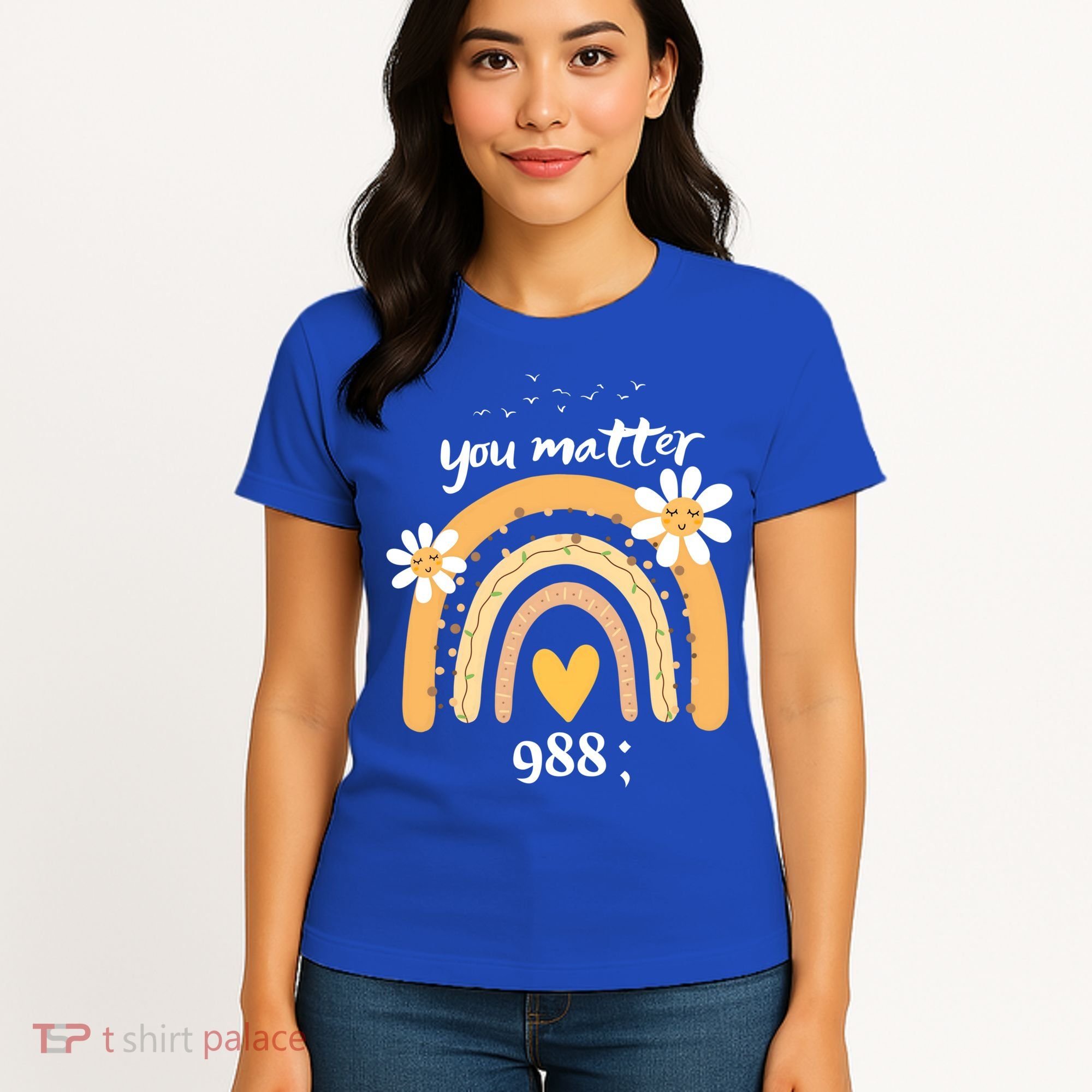 Rainbow You Matter 988 Suicide Prevention Awareness Ribbon Gift Women's T-Shirt