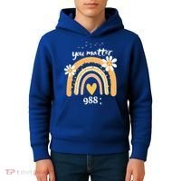 Rainbow You Matter 988 Suicide Prevention Awareness Ribbon Gift Kids Hoodie thumb 4