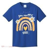 Rainbow You Matter 988 Suicide Prevention Awareness Ribbon Gift Kids T-Shirt thumb 0