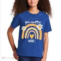 Rainbow You Matter 988 Suicide Prevention Awareness Ribbon Gift Kids T-Shirt thumb 2