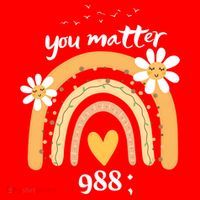 Rainbow You Matter 988 Suicide Prevention Awareness Ribbon Gift Santa Hat thumb 1