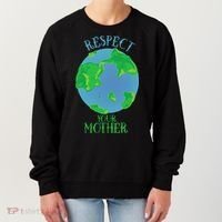 Respect Your Mother Earth Day Artistic Earth Women's Sweatshirt thumb 0