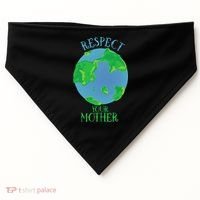 Respect Your Mother Earth Day Artistic Earth USA-Made Doggie Bandana thumb 0