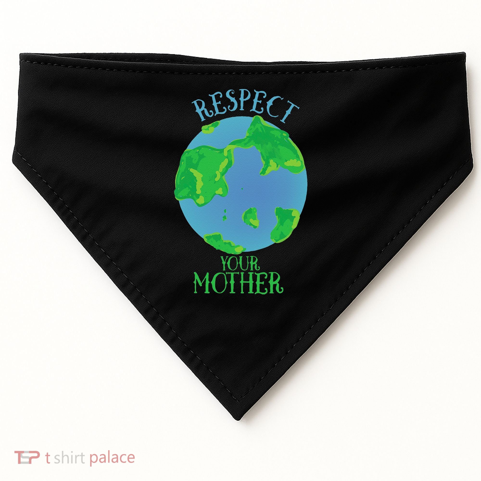 Respect Your Mother Earth Day Artistic Earth USA-Made Doggie Bandana