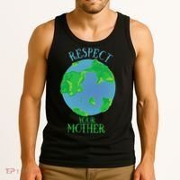 Respect Your Mother Earth Day Artistic Earth Tank Top thumb 3