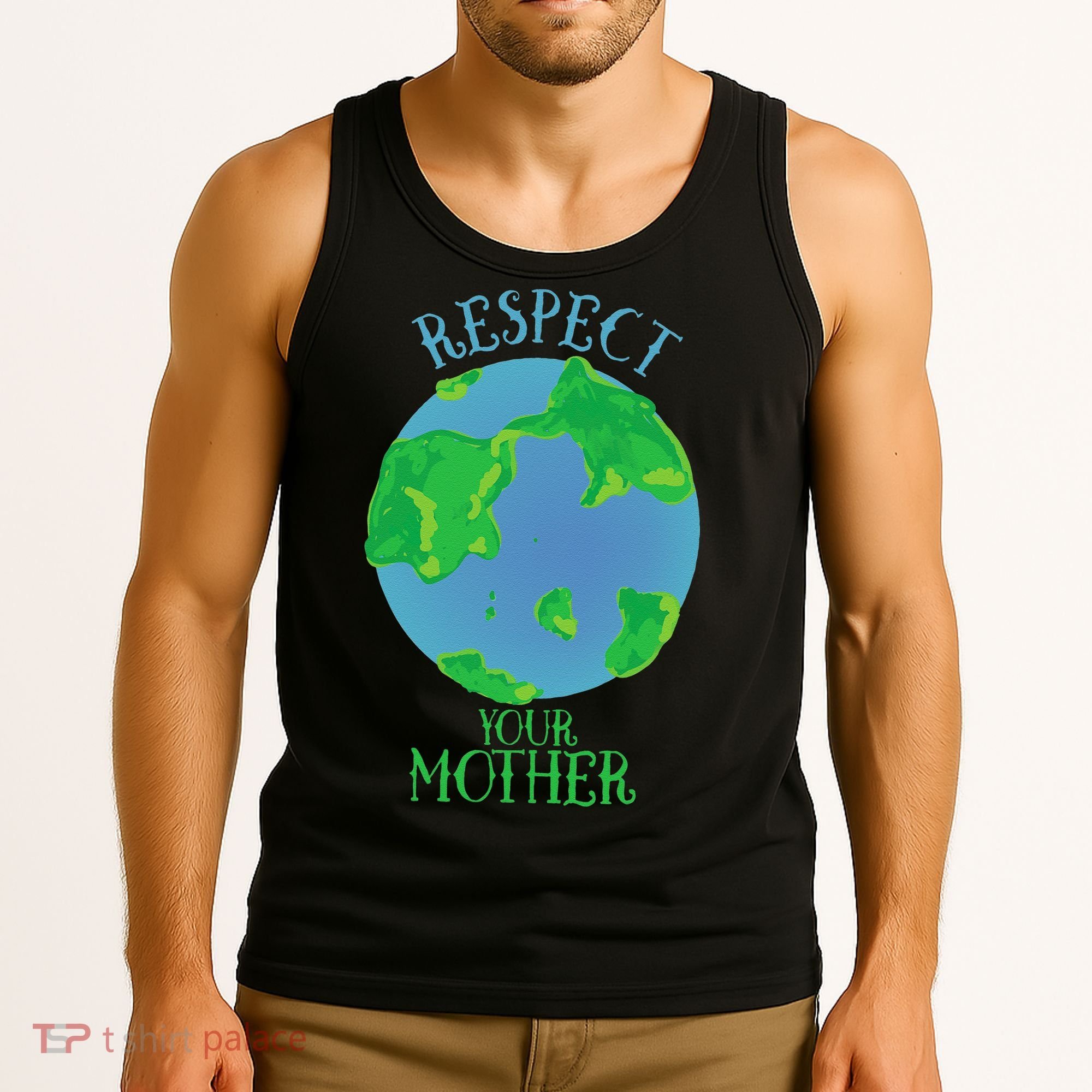 Respect Your Mother Earth Day Artistic Earth Tank Top