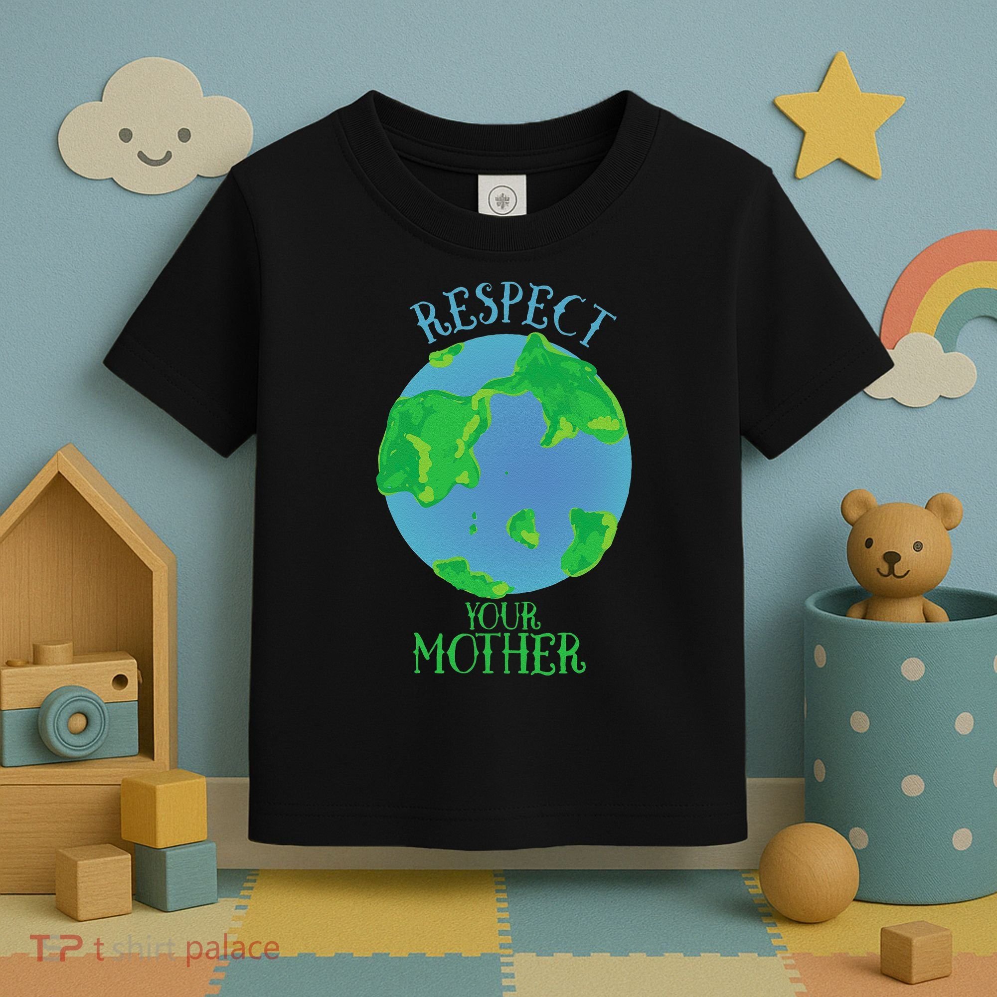 Respect Your Mother Earth Day Artistic Earth Toddler T-Shirt