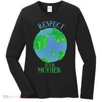 Respect Your Mother Earth Day Artistic Earth Women's Long Sleeve Shirt thumb 0