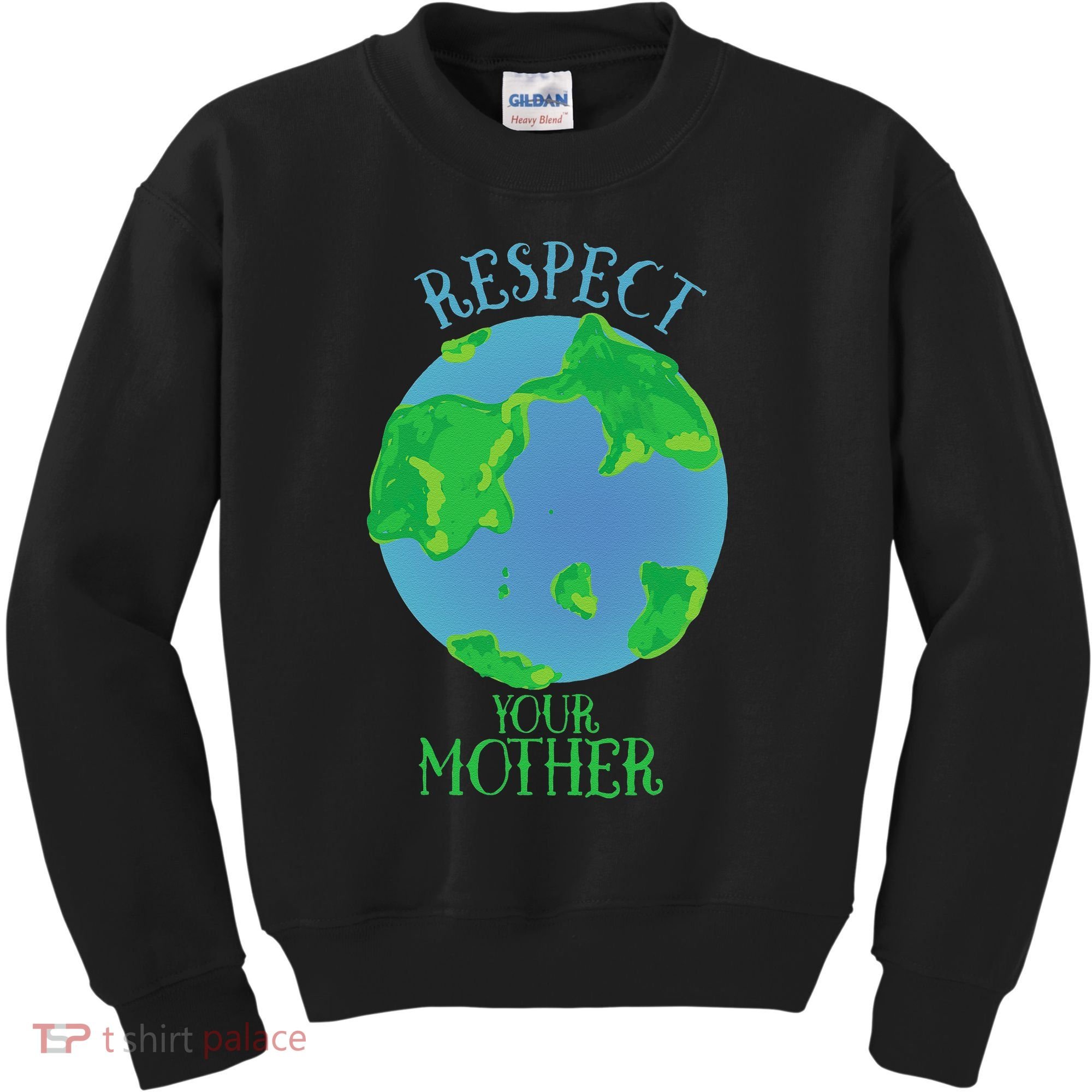Respect Your Mother Earth Day Artistic Earth Kids Sweatshirt