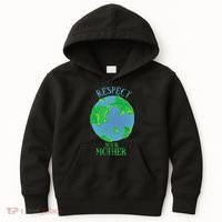 Respect Your Mother Earth Day Artistic Earth Kids Hoodie thumb 0