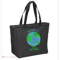 Respect Your Mother Earth Day Artistic Earth Tote Bag thumb 2