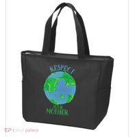 Respect Your Mother Earth Day Artistic Earth Tote Bag thumb 3