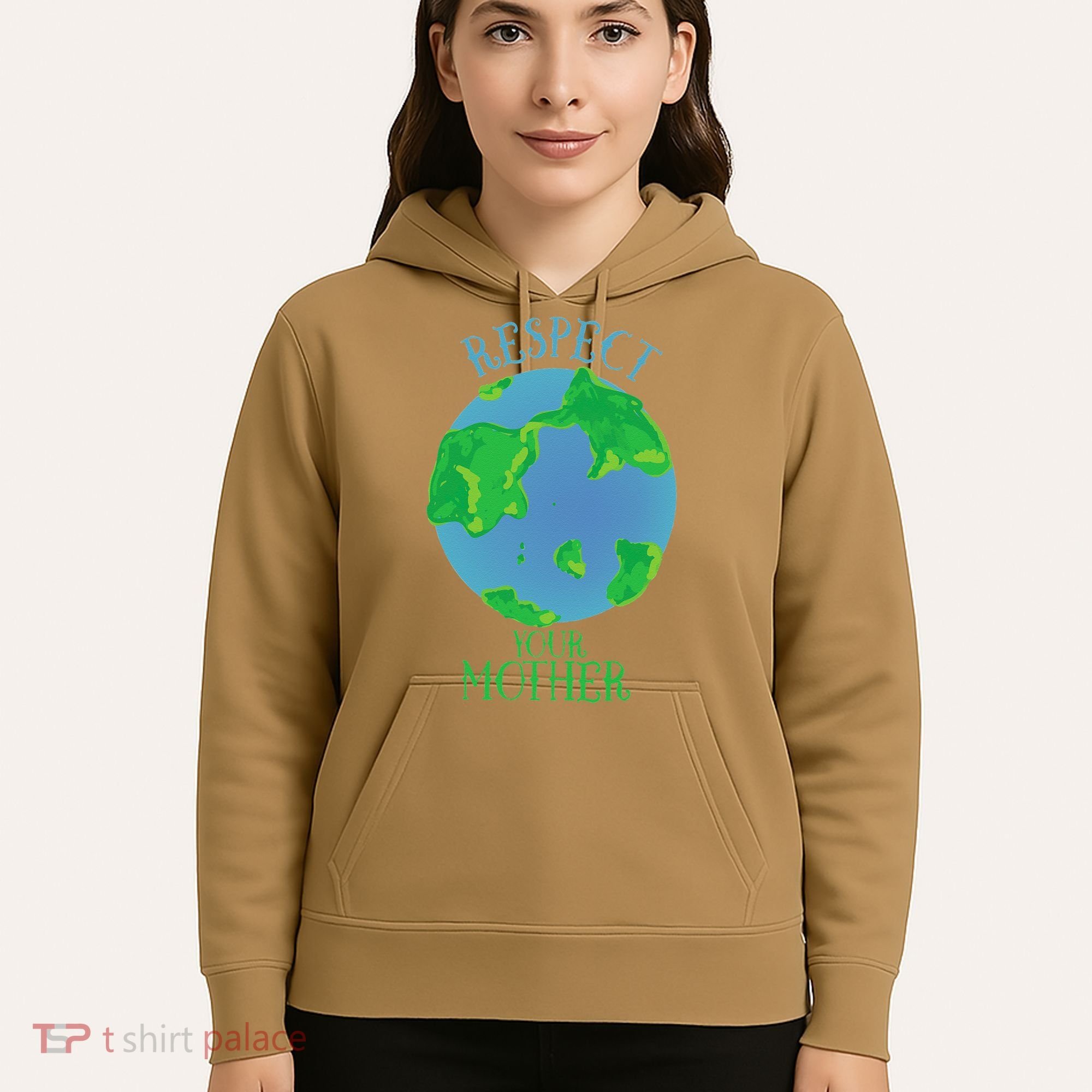 Respect Your Mother Earth Day Artistic Earth Hoodie