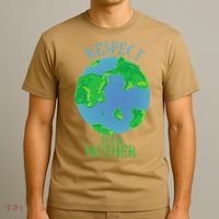 Respect Your Mother Earth Day Artistic Earth T-Shirt thumb 3