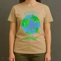 Respect Your Mother Earth Day Artistic Earth T-Shirt thumb 4