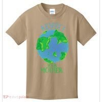 Respect Your Mother Earth Day Artistic Earth Kids T-Shirt thumb 0