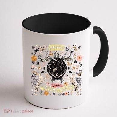 Respect Your Mother Earth Gift For Earth Day Coffee Mug back